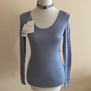 NWT Auth VALENTINO knitted TOP/Sweater/blouse 100% Silk sz S/6-US/42 Italy